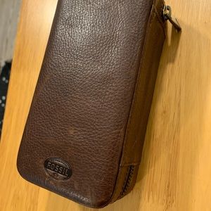 Fossil Leather Watch Travel Storage 